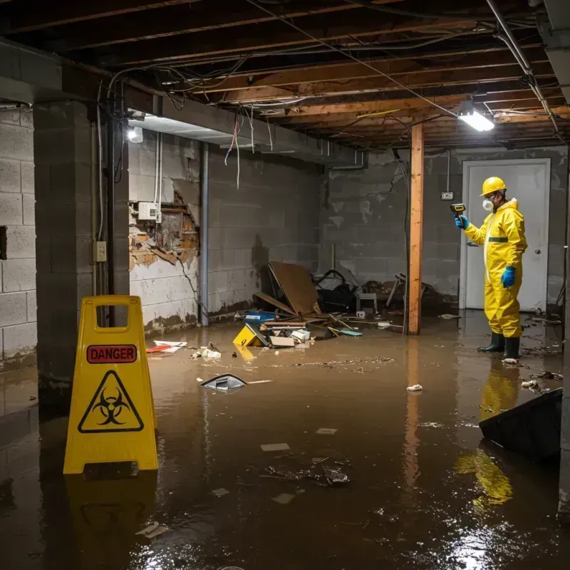 Flooded Basement Electrical Hazard in Turner County, GA Property